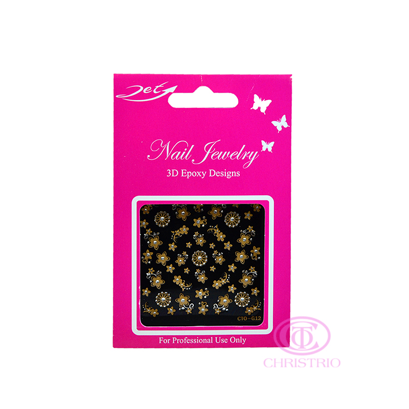 JET Nail Jewelry 3D Epoxy Designs stickers - G12