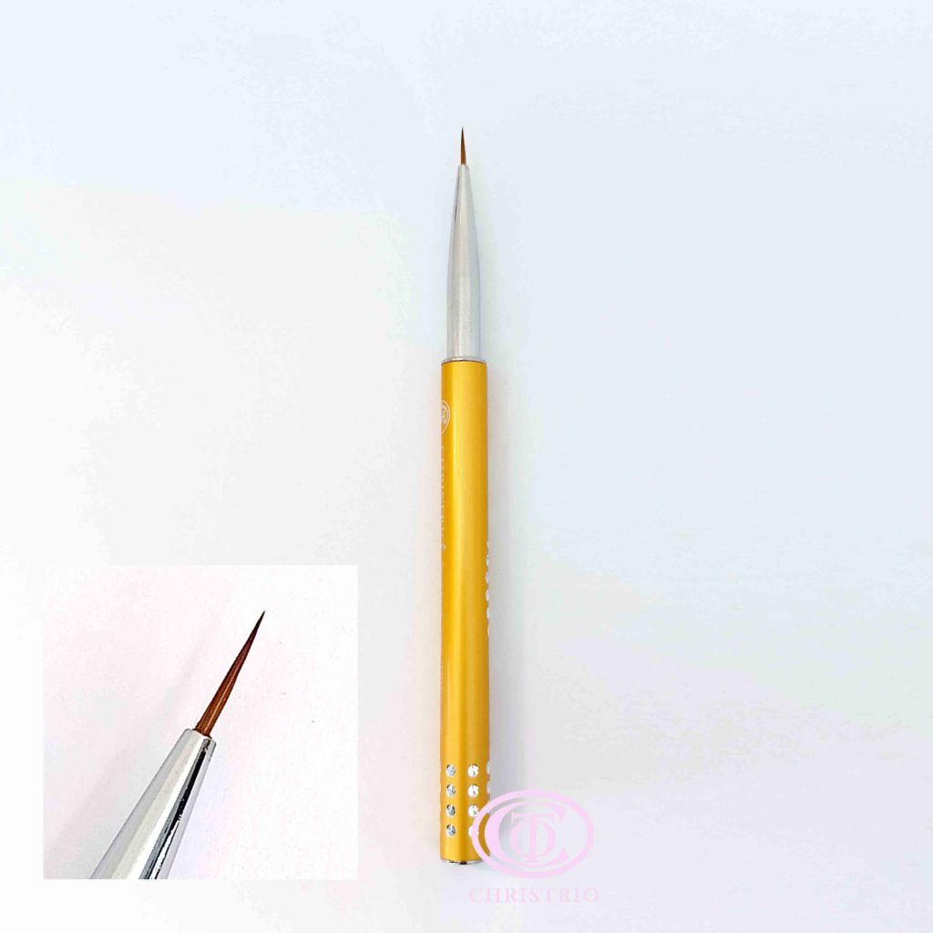 CHRISTRIO Brush Basic One Designer Brush Gold Detail Brush (#1-Long, #2-Short)