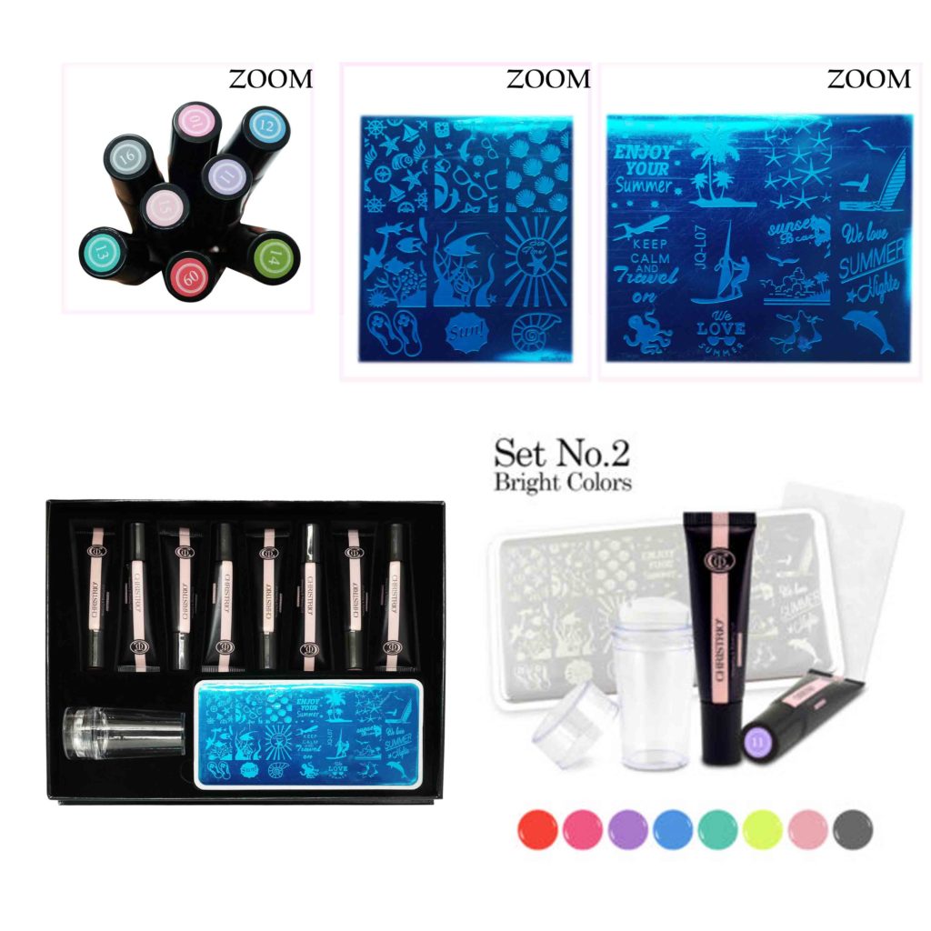 Stamping & Painting Gel Set –  No. 2 (Bright Colors)