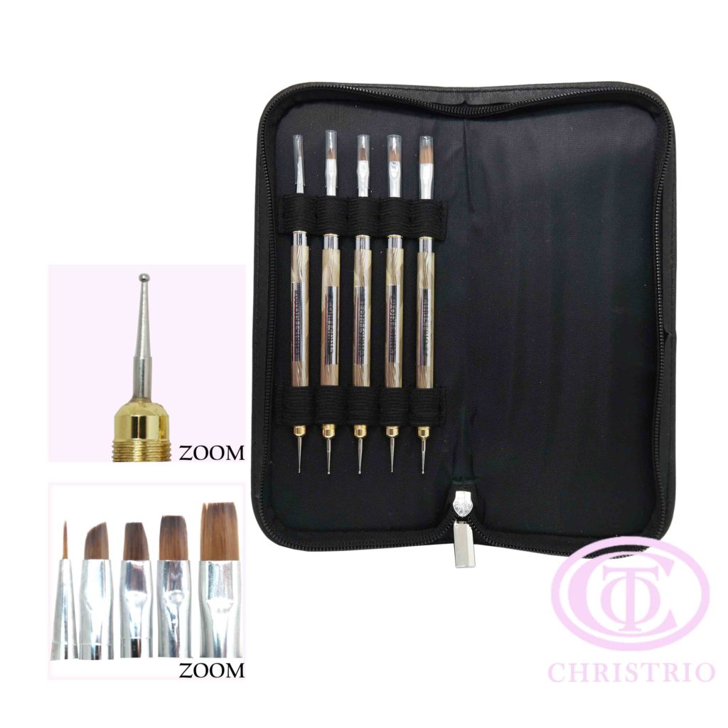 CHRISTRIO Gold Gel brush set – štětec (5ks)