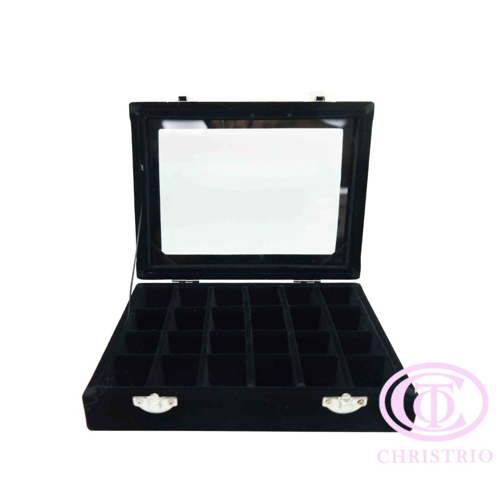 Rhinestone box black S – Zdobení krabice na nehty