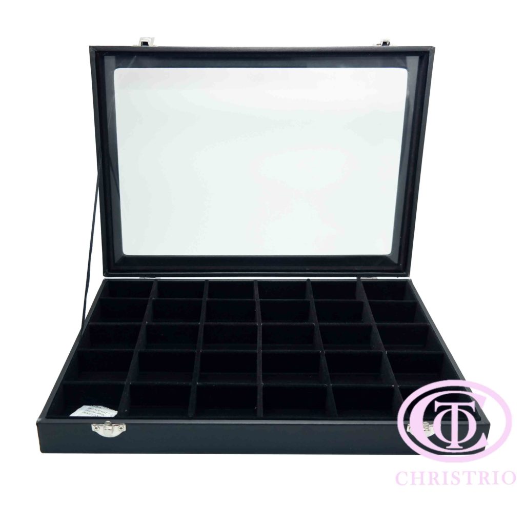 Rhinestone box black L – Zdobení krabice na nehty